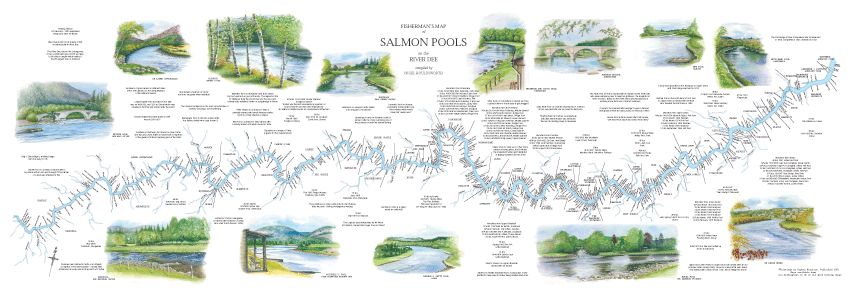 River Dee Salmon Pools map