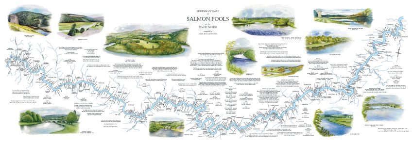 River Tweed Salmon Pools map