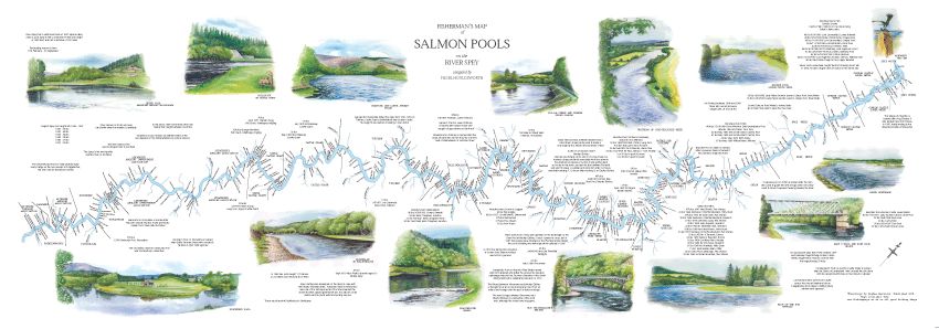 River Spey Salmon Pools map
