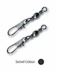 Tsunami Black Swivels with Interlock Snap